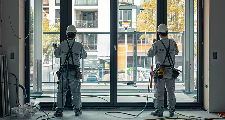 Patio Door Glass Replacement with Built-In Blinds in St. Cloud, FL