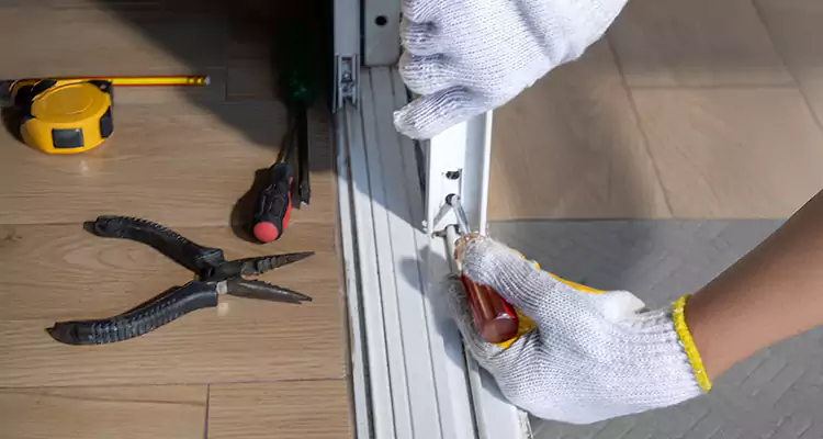 Backyard Sliding Door Track Repair in St. Cloud, FL